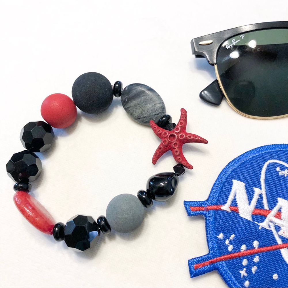 Italian Bracelet with Volcanic Stone